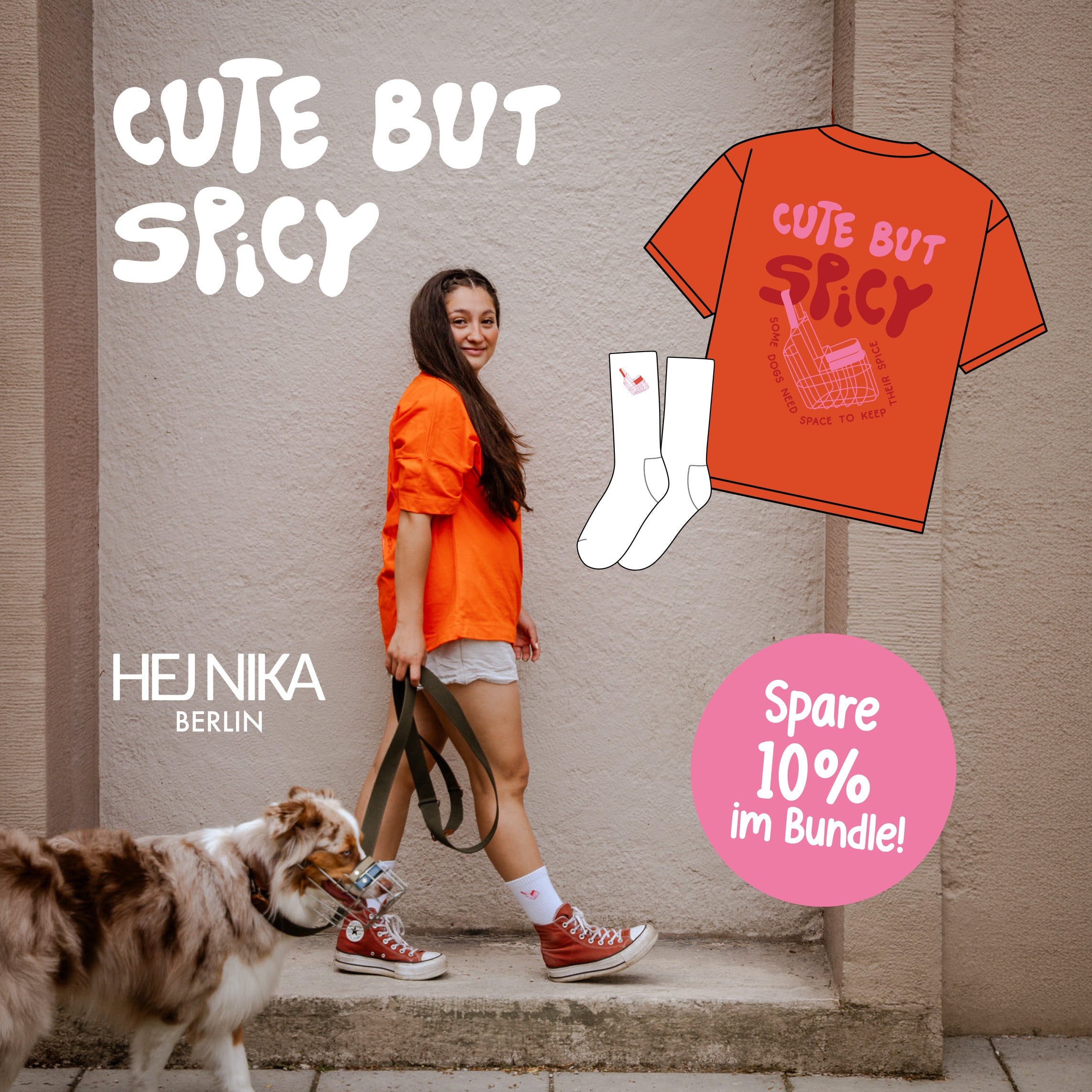 "Cute but spicy" T-Shirt & Socken Bundle