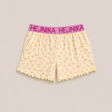 Pyjama Shorts für Hundemenschen "Dog Diversity" | Butter Yellow & Pink