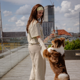 Pants "Stripes" gestreift - Butter Yellow & Chocolate Brown