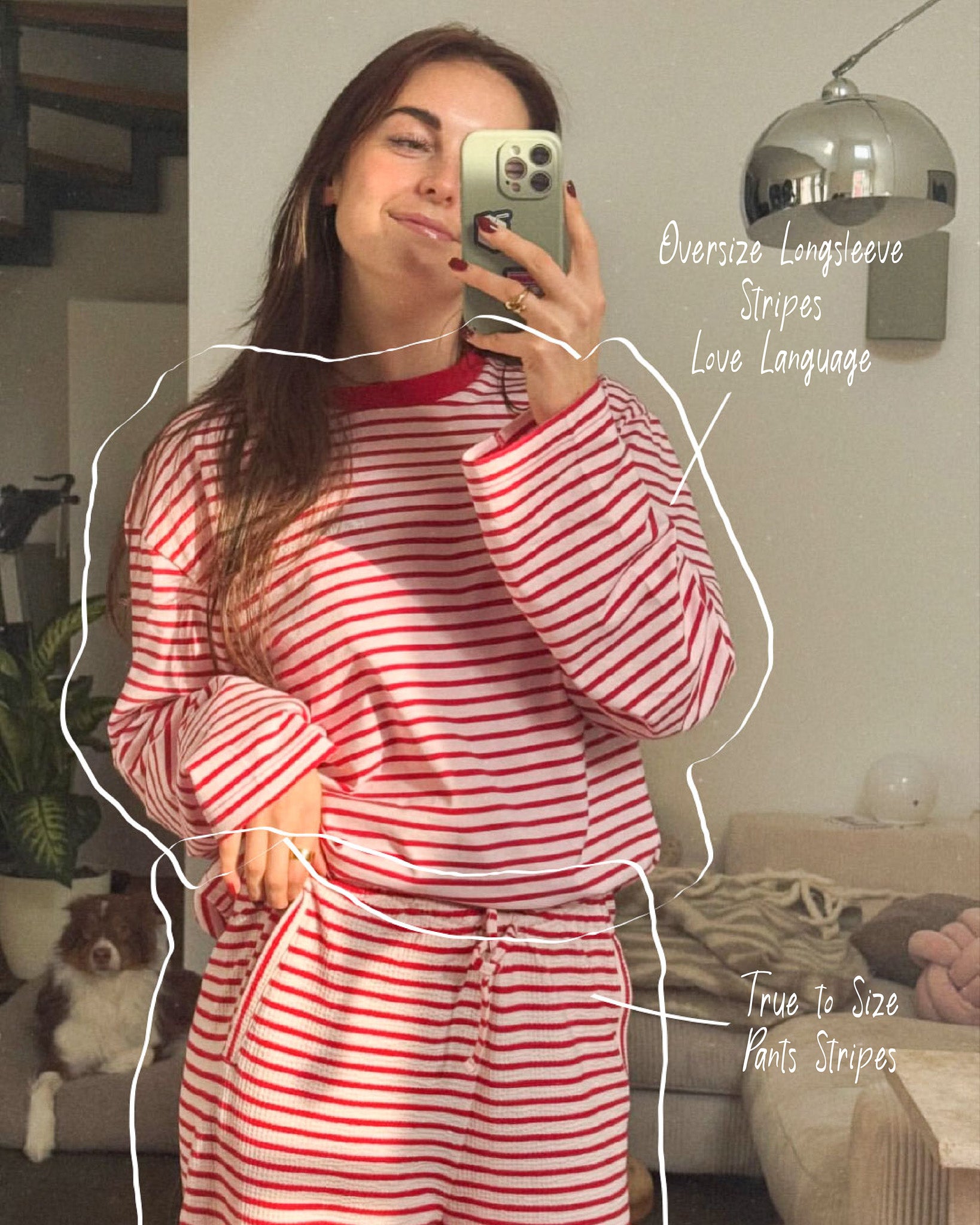 Longsleeve für Hundesbesitzer "Belly Rubs" Stripes | collab @julianemilaa