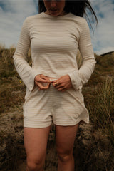 Shorts "Flared" Stripes | Beige