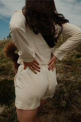 Shorts "Flared" Stripes | Beige