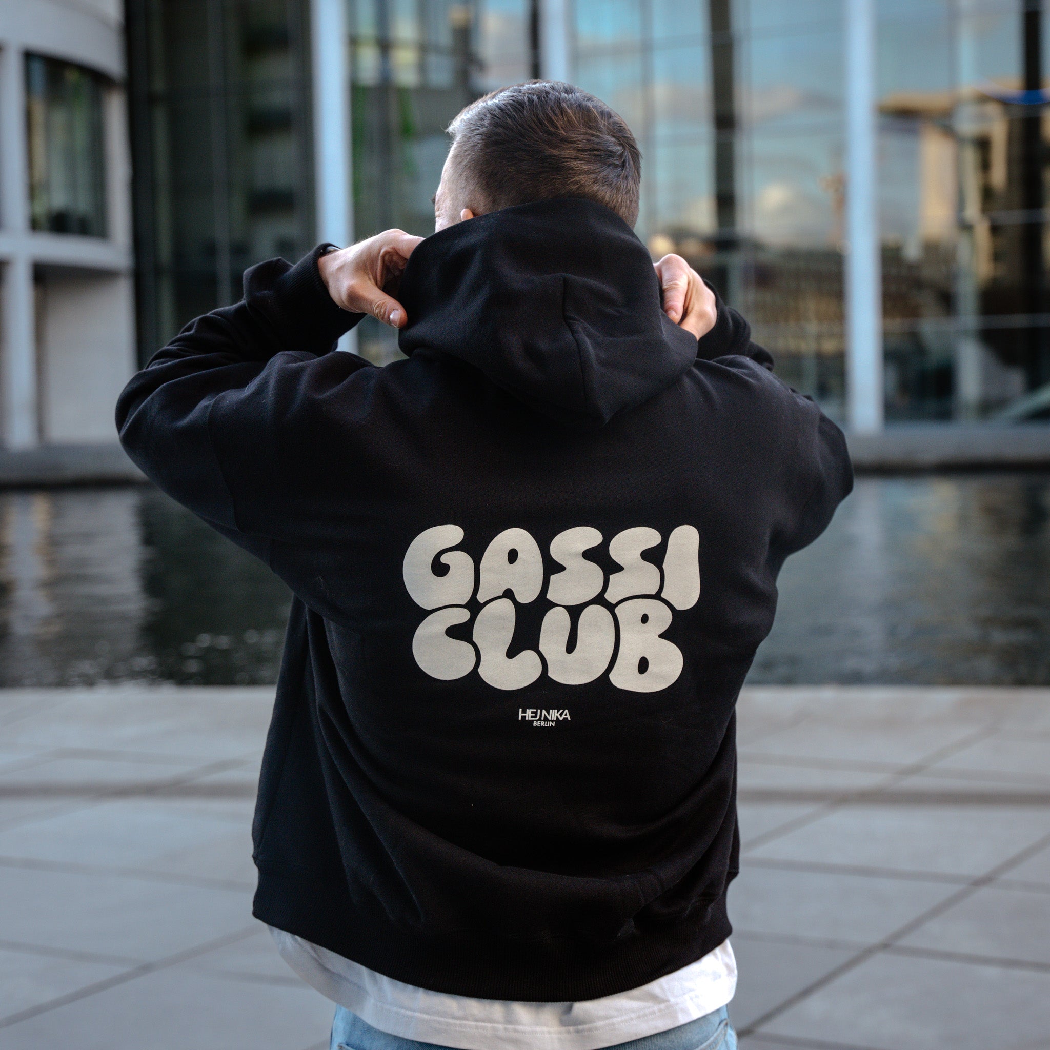 Unisex Hoodie "GASSI CLUB" Black