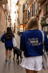 Oversized Longsleeve "La Vida Loca" Dark Blue