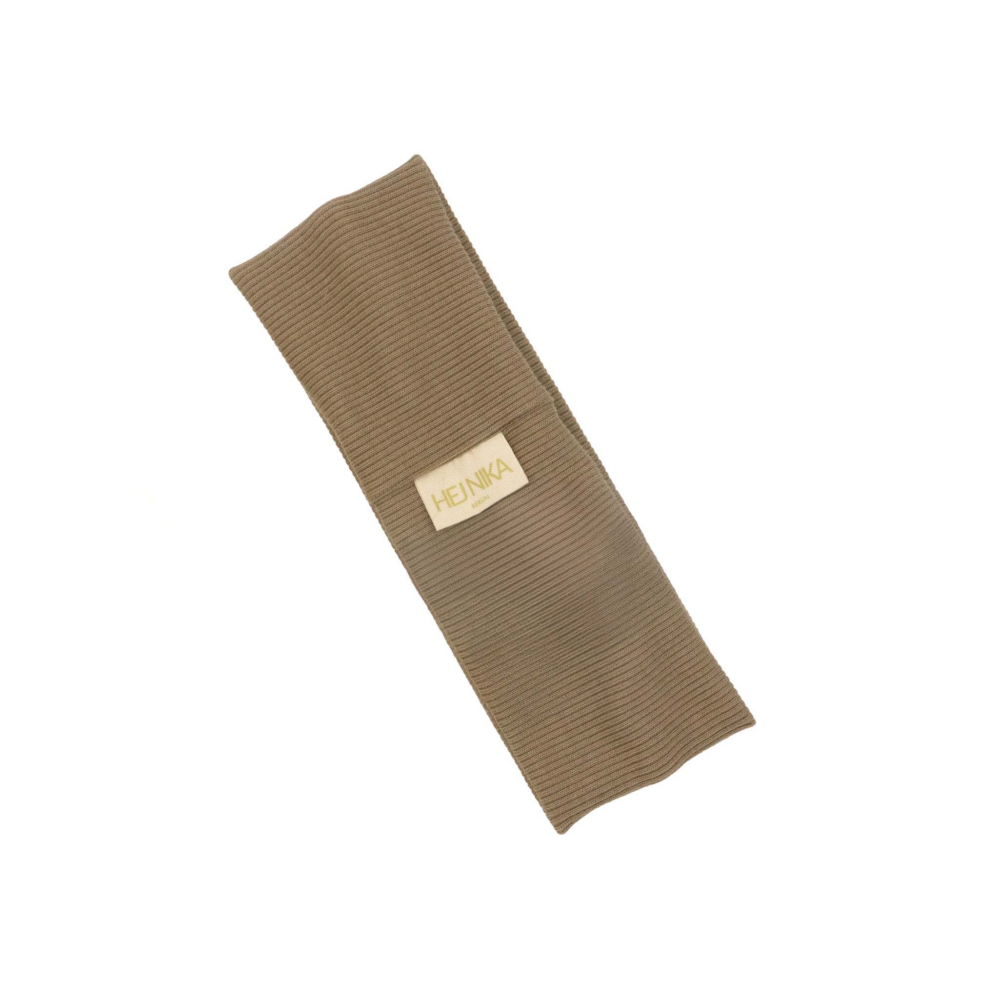 Elastisches Ribbed Haarband "Greige"