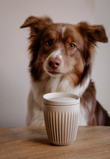 Hejnika Shop Huskee Cup Natural wiederverwendbarer Kaffeebecher Ästhetischer Kaffeebecher