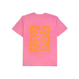Unisex Bio-Baumwoll T-Shirt "DOG LIFE BALANCE" Pink