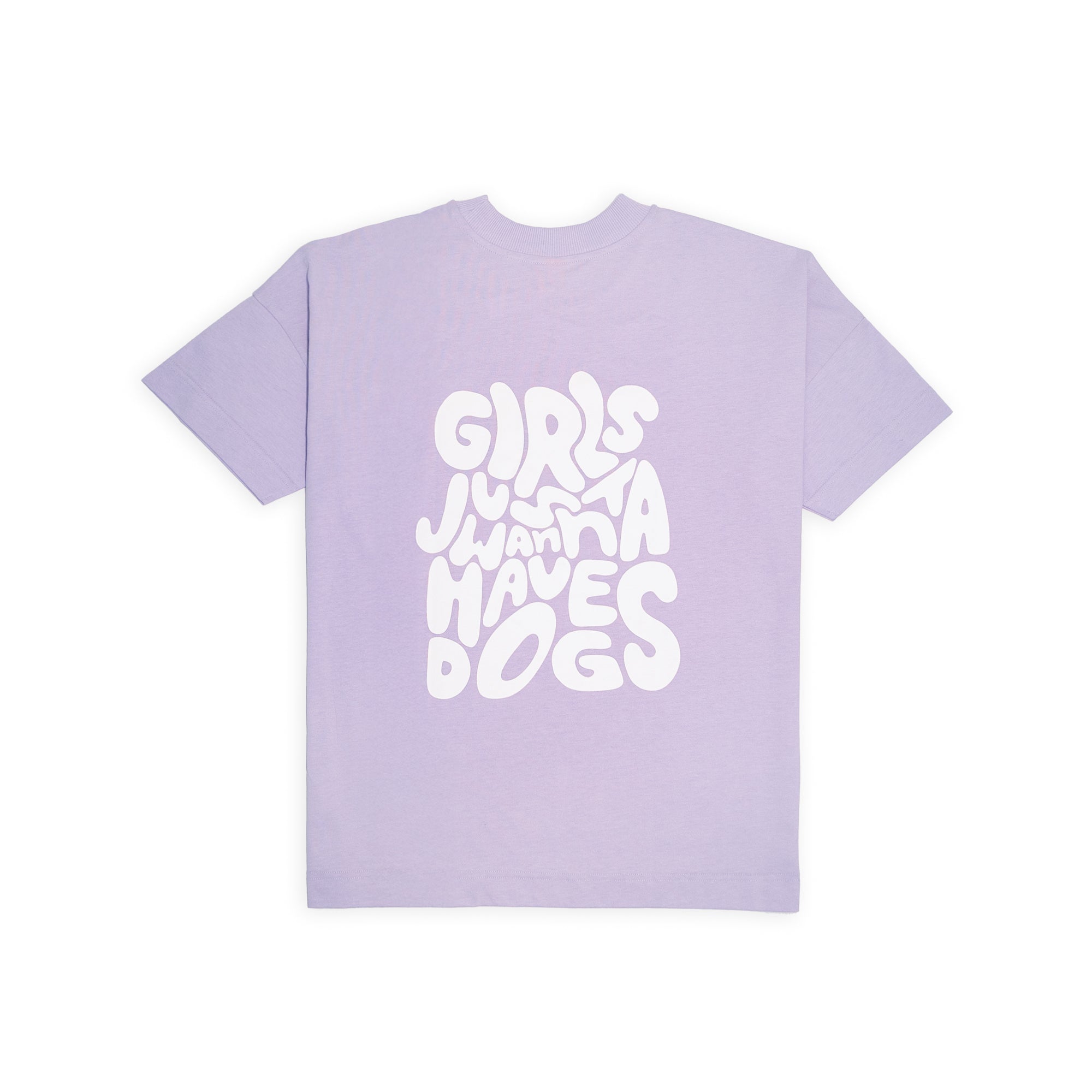 Bio-Baumwoll T-Shirt "GIRLS JUST WANNA" Lavender