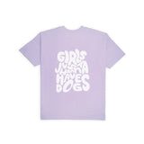 Bio-Baumwoll T-Shirt "GIRLS JUST WANNA" Lavender