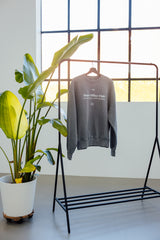 Unisex Sweater "HOME OFFICE CLUB" Washed Grey