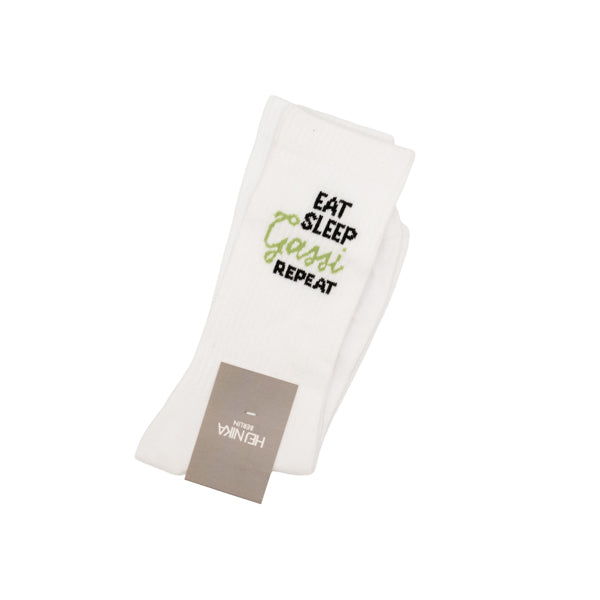Hejnika Shop eat sleep gassi repeat Socken