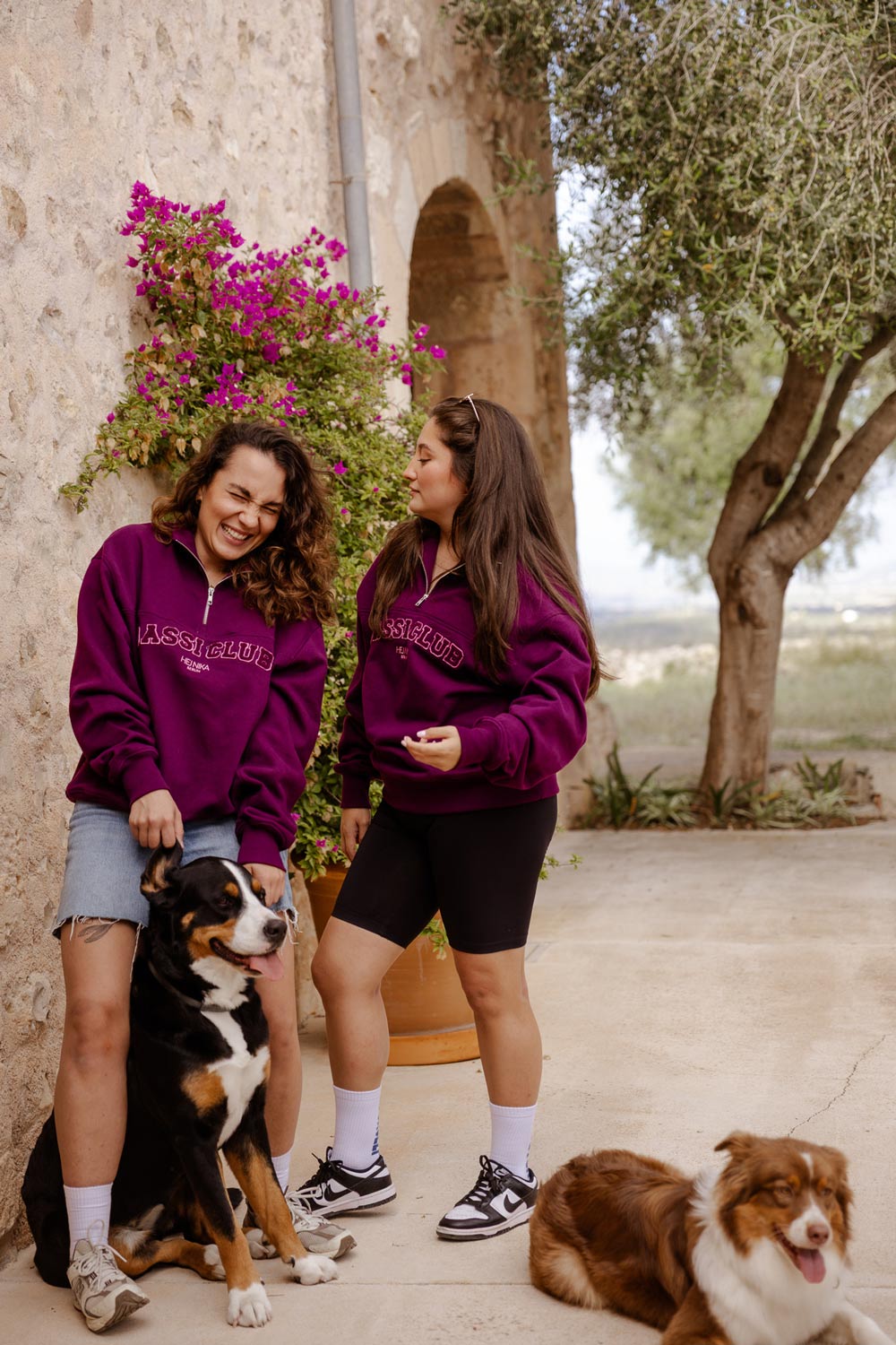 Hejnika Shop half-zip Gassi club aubergine