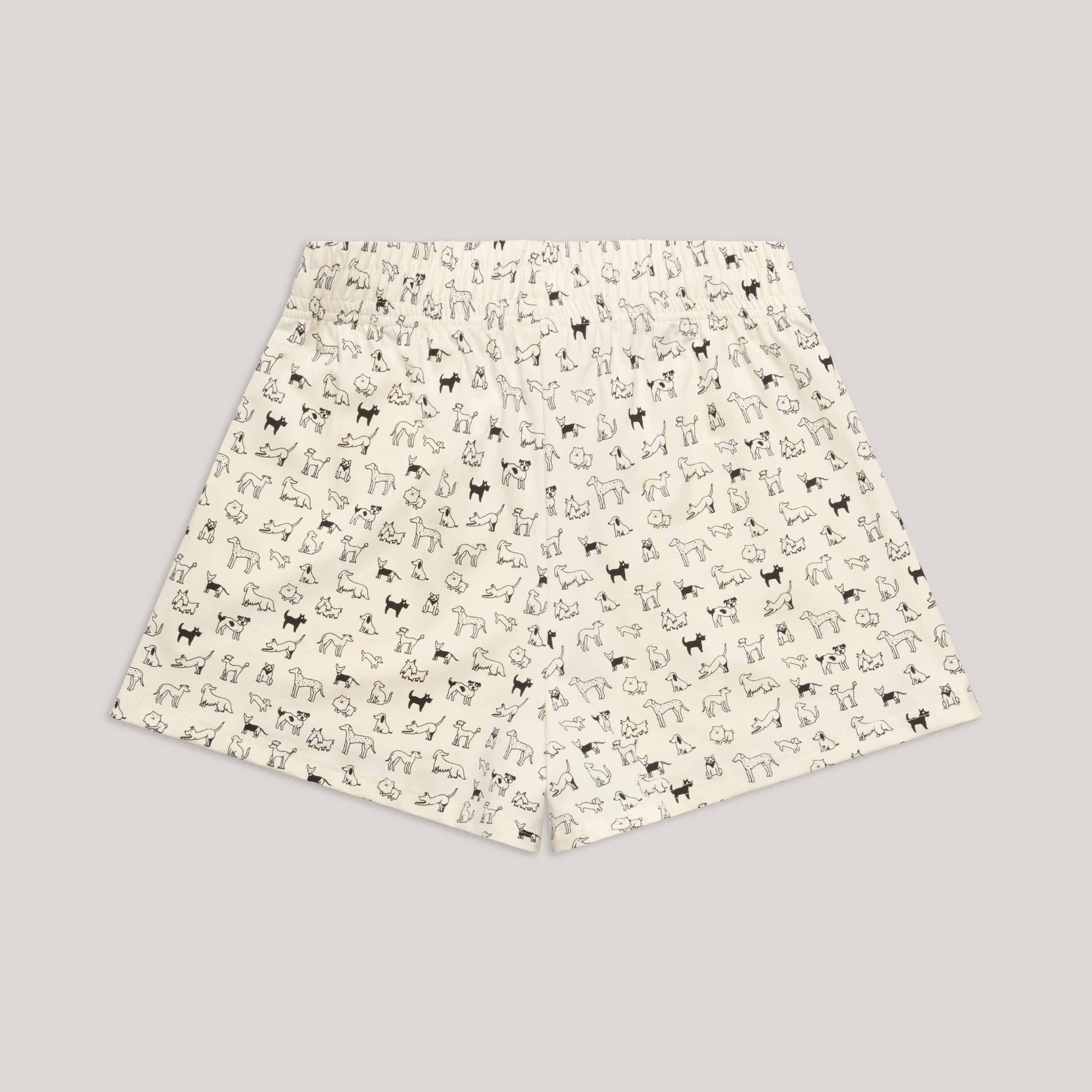 Hejnika Shop pyjama shorts dog diversity offwhite