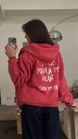 Unisex Zipper Jacke "I'm taken by my dog" – Oversized Zipper