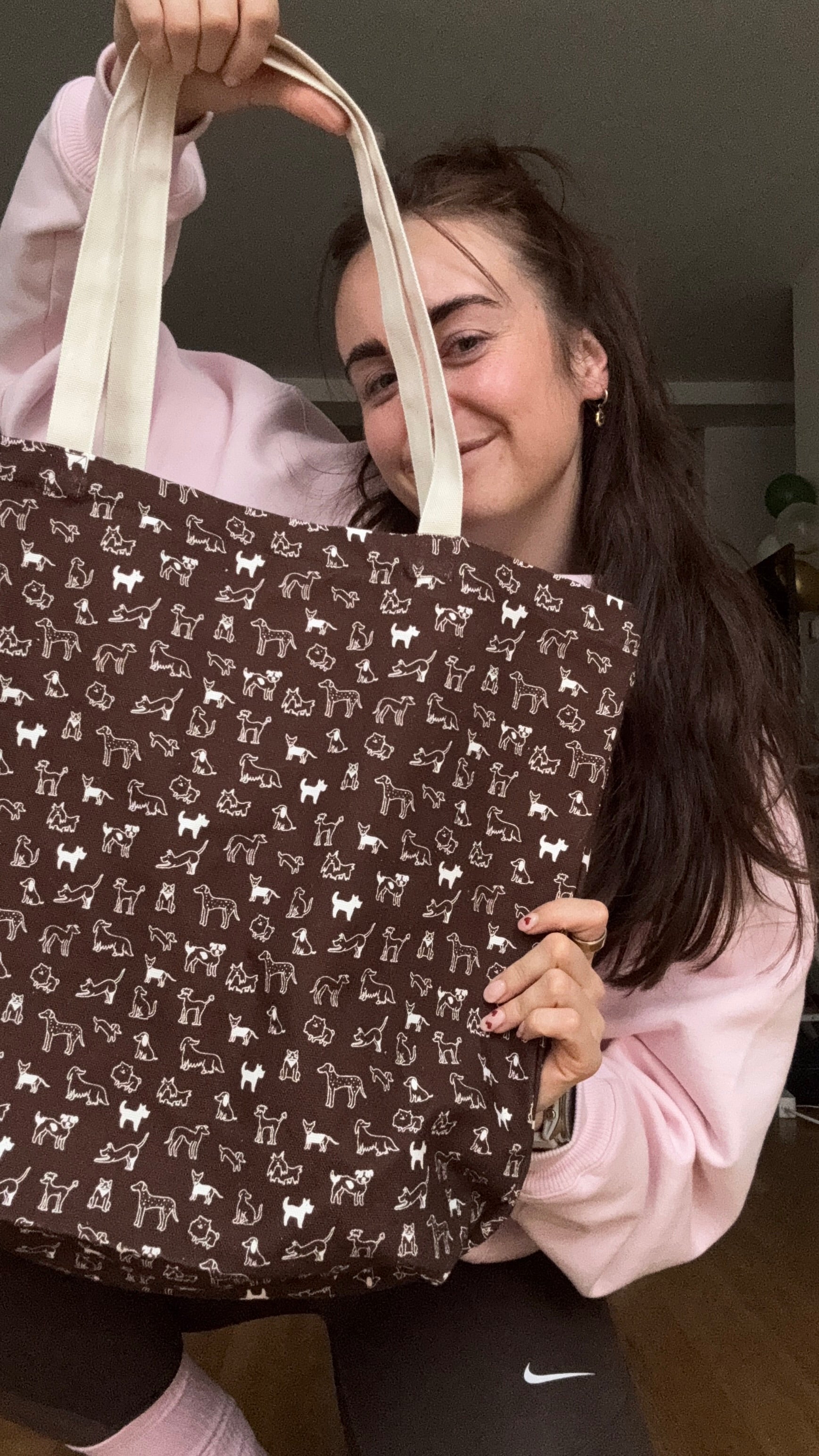 Shopping Bag "Dog Diversity" Chocolate – Premium Shopper