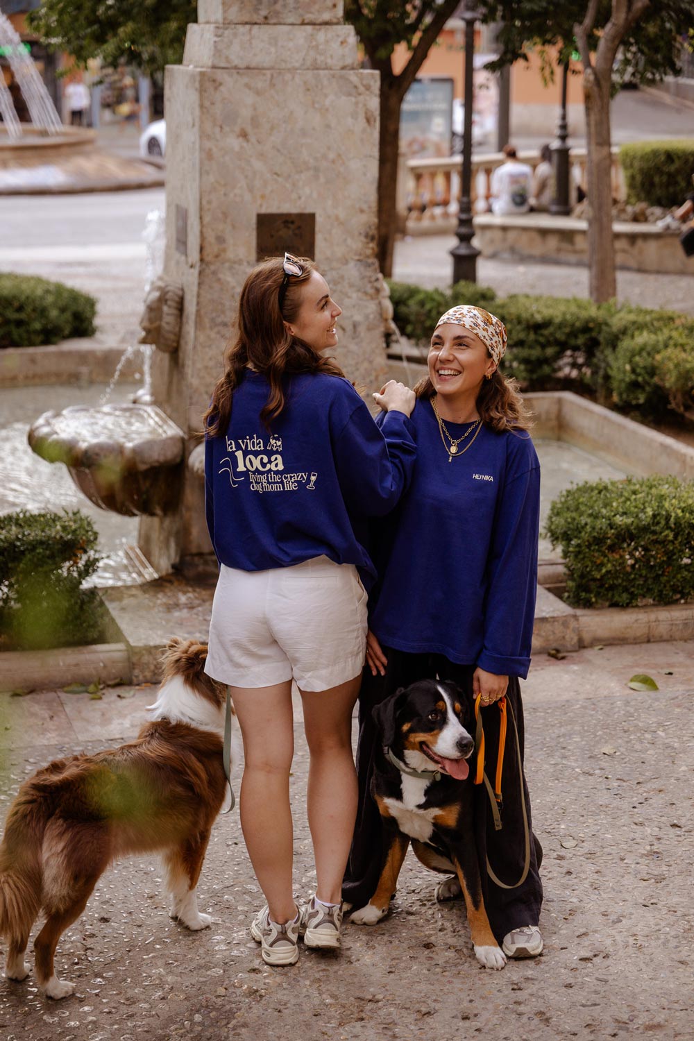 Oversized Longsleeve "La Vida Loca" Dark Blue