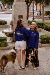 Oversized Longsleeve "La Vida Loca" Dark Blue