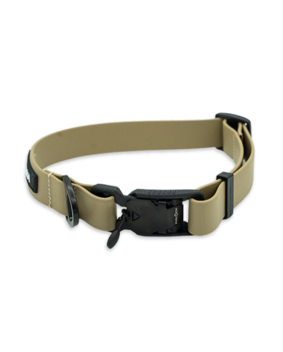 Halsband für Hunde in Beige – verstellbar, robust & vegan mit FIDLOCK Magnetverschluss – Hej Nika
