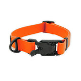 Halsband für Hunde in Neon Orange – verstellbar, robust & vegan mit FIDLOCK Magnetverschluss – Hej Nika – stufenlos verstellbar
