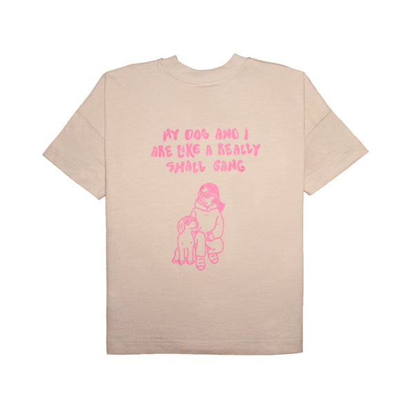 Small Gang T-Shirt für Hundebesitzer in Moonbeam Pink – oversized & nachhaltig – Hej Nika