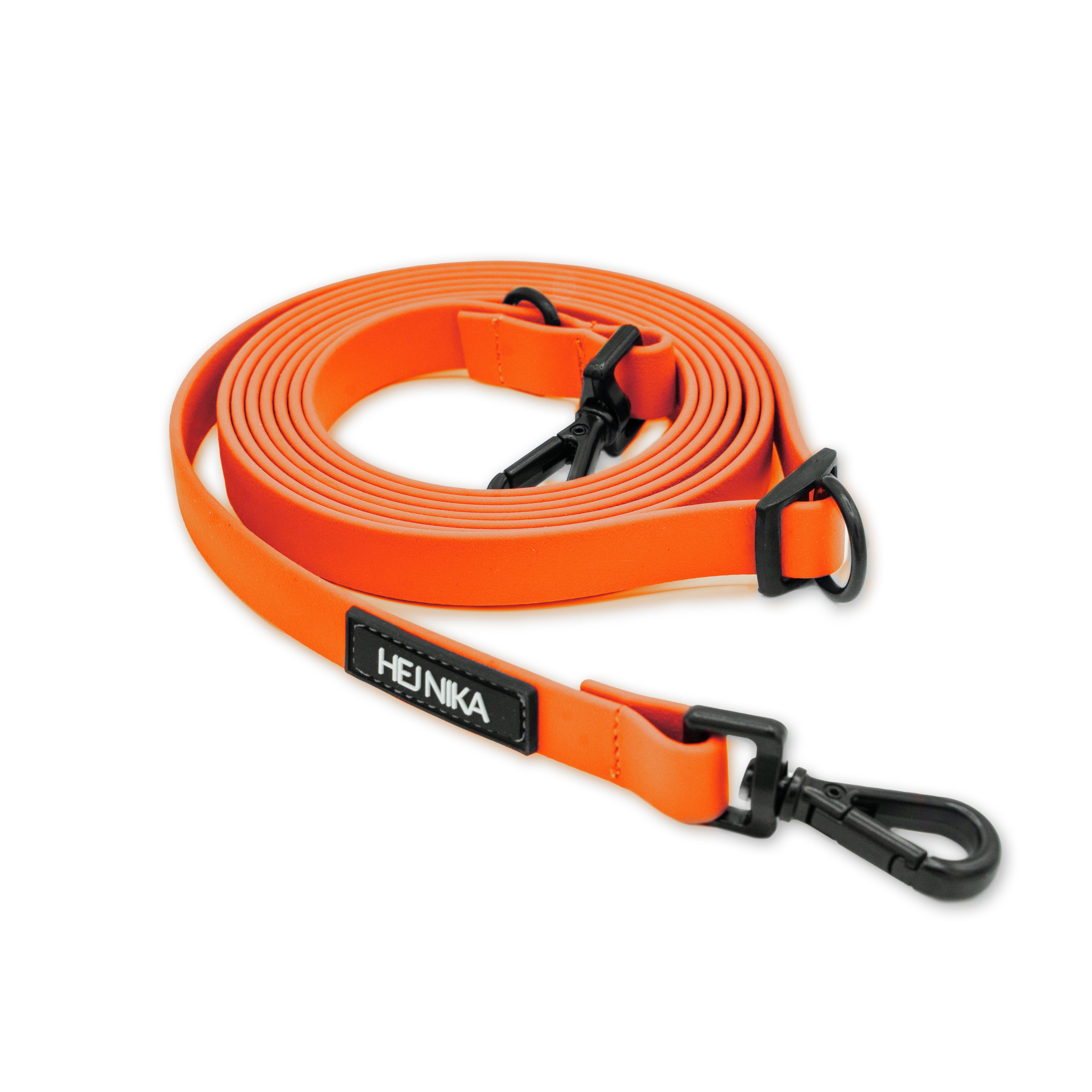 Hej Nika Umhängeleine für Hunde in Orange sehr Robust und Pflegeleicht 