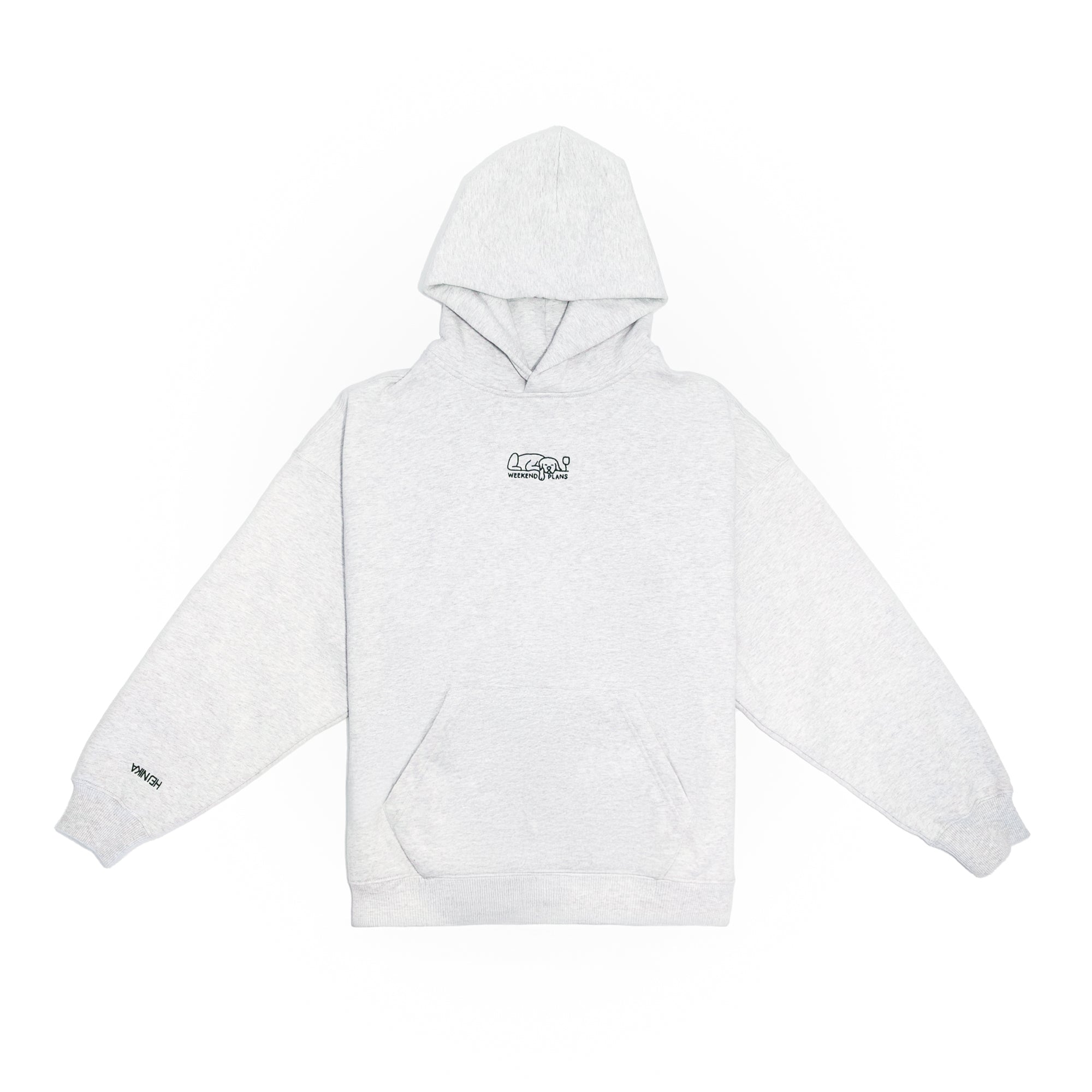 Weekend Plans Pullover für Hundebesitzer in Grau – cozy, oversized & nachhaltig produziert – Hej Nika